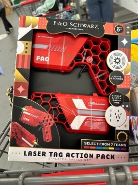 FAO Schwarz Red Laser Tag Action Pack - 2-Player Blaster Set